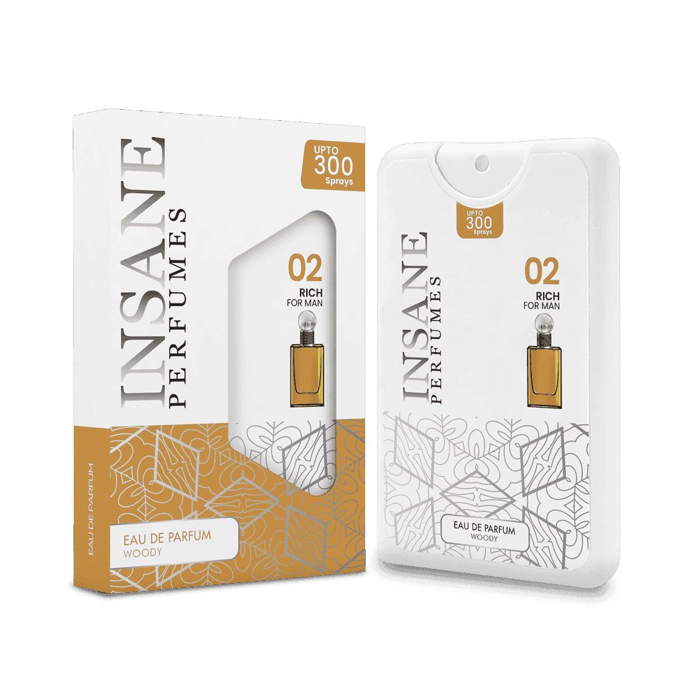 Insane Perfumes No.02 20ml pocket perfume spray and box, inspired by One Million