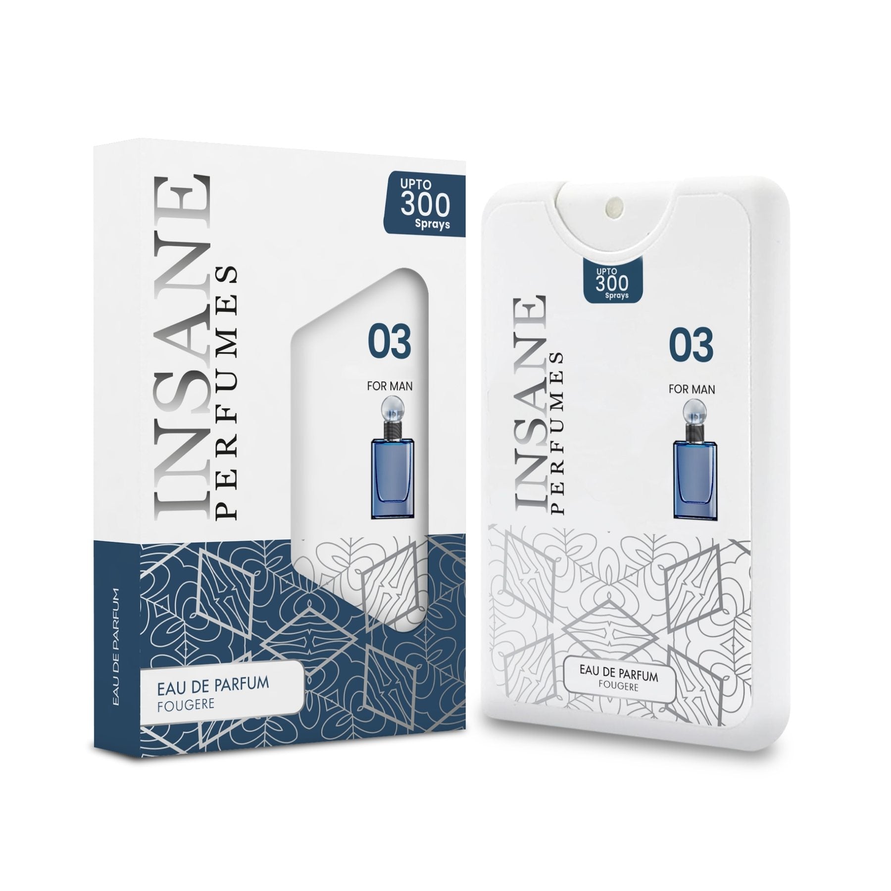 Insane Perfumes No.03 20ml pocket perfume spray and box, inspired by Sauvage