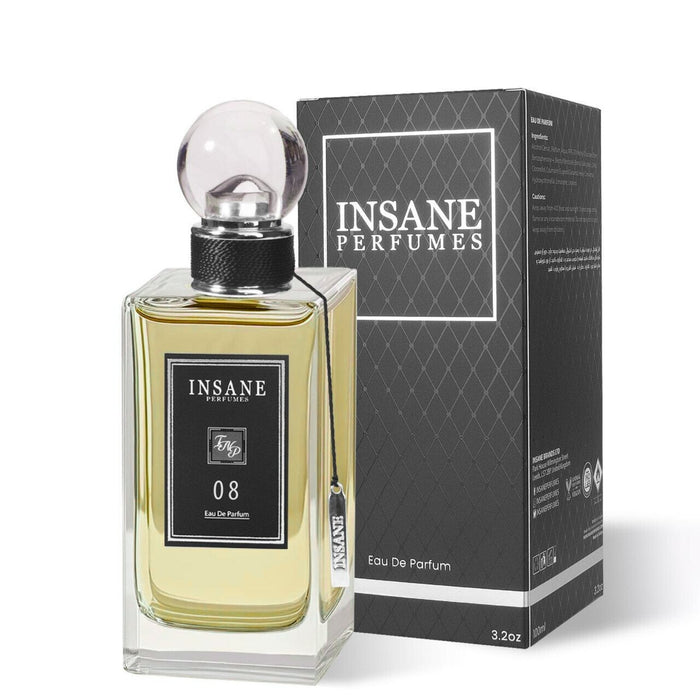 Insane Perfumes No.08 100ml Intense eau de parfum bottle and gift box, inspired by Bleu