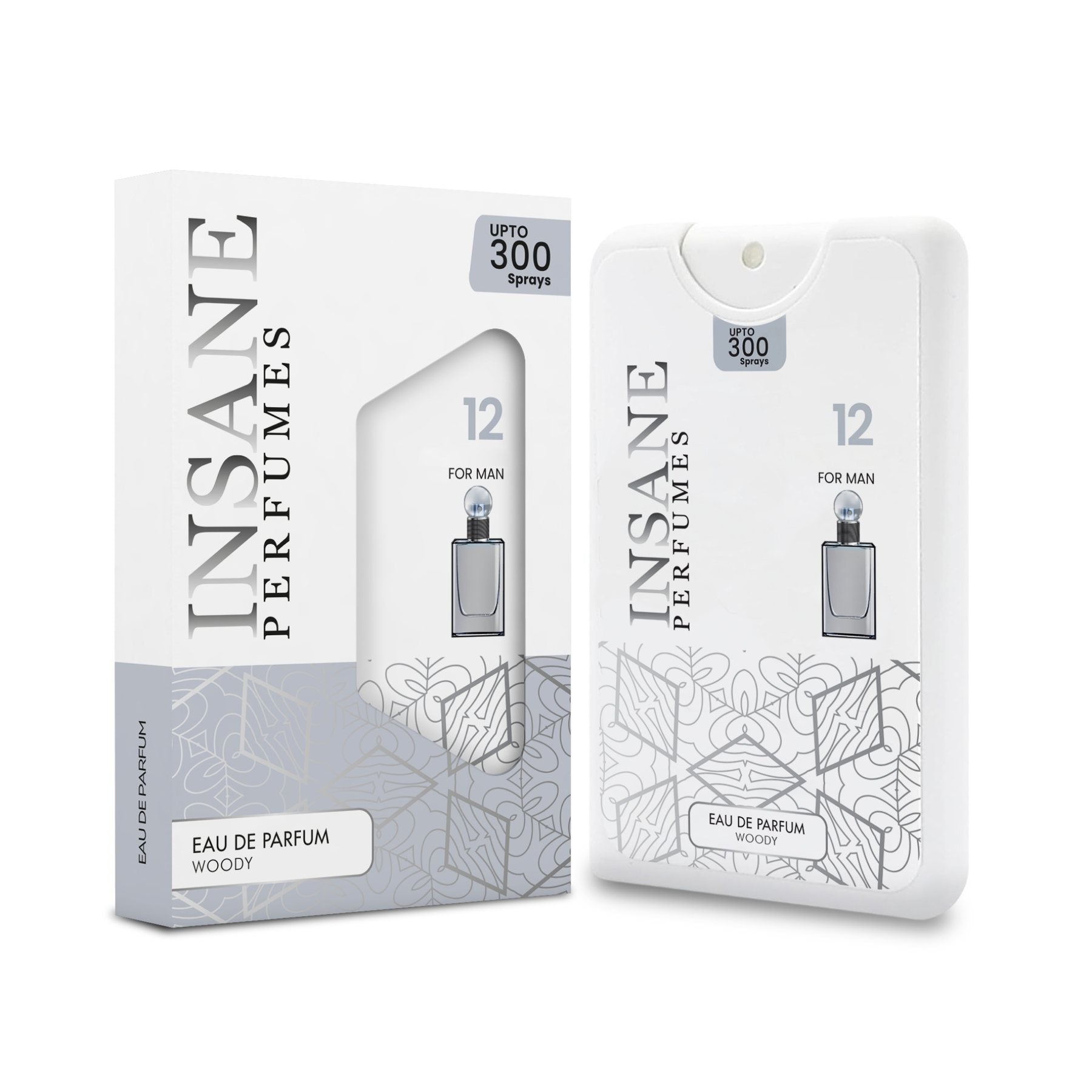 Insane Perfumes No.12 20ml pocket perfume spray and box, inspired by Invictus