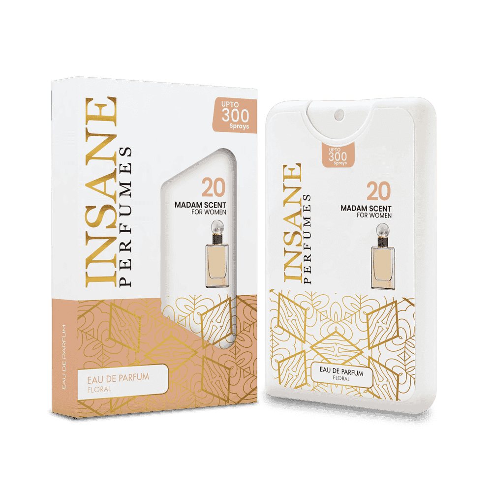 Insane Perfumes No.20 20ml pocket perfume spray and box, inspired by The Scent for Her