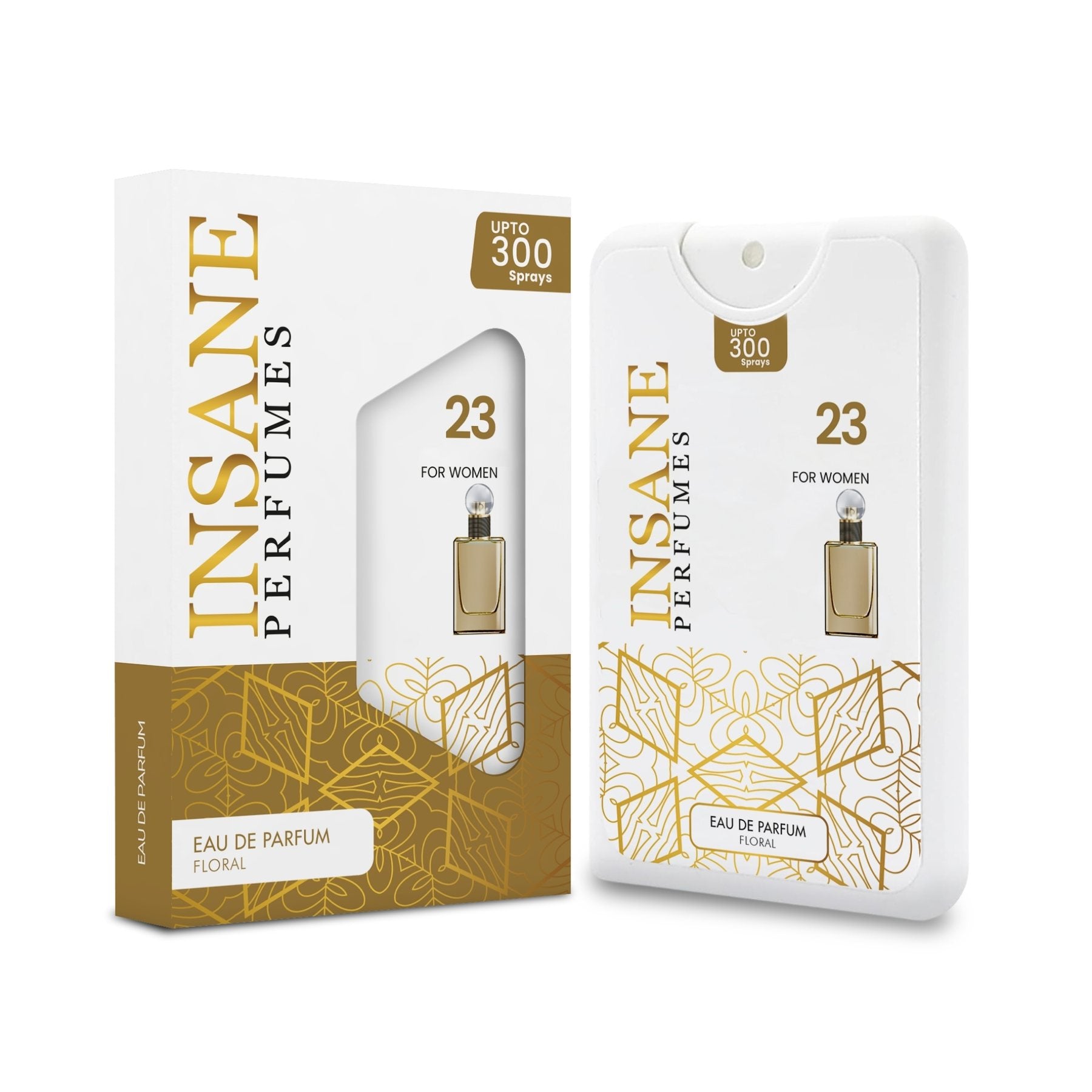 Insane Perfumes No.23 20ml pocket perfume spray and box, inspired by Lady Million