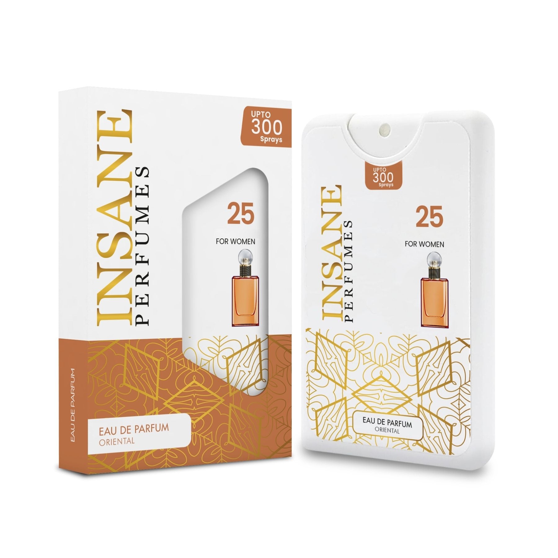 Insane Perfumes No.25 20ml pocket perfume spray and box, inspired by Olympea