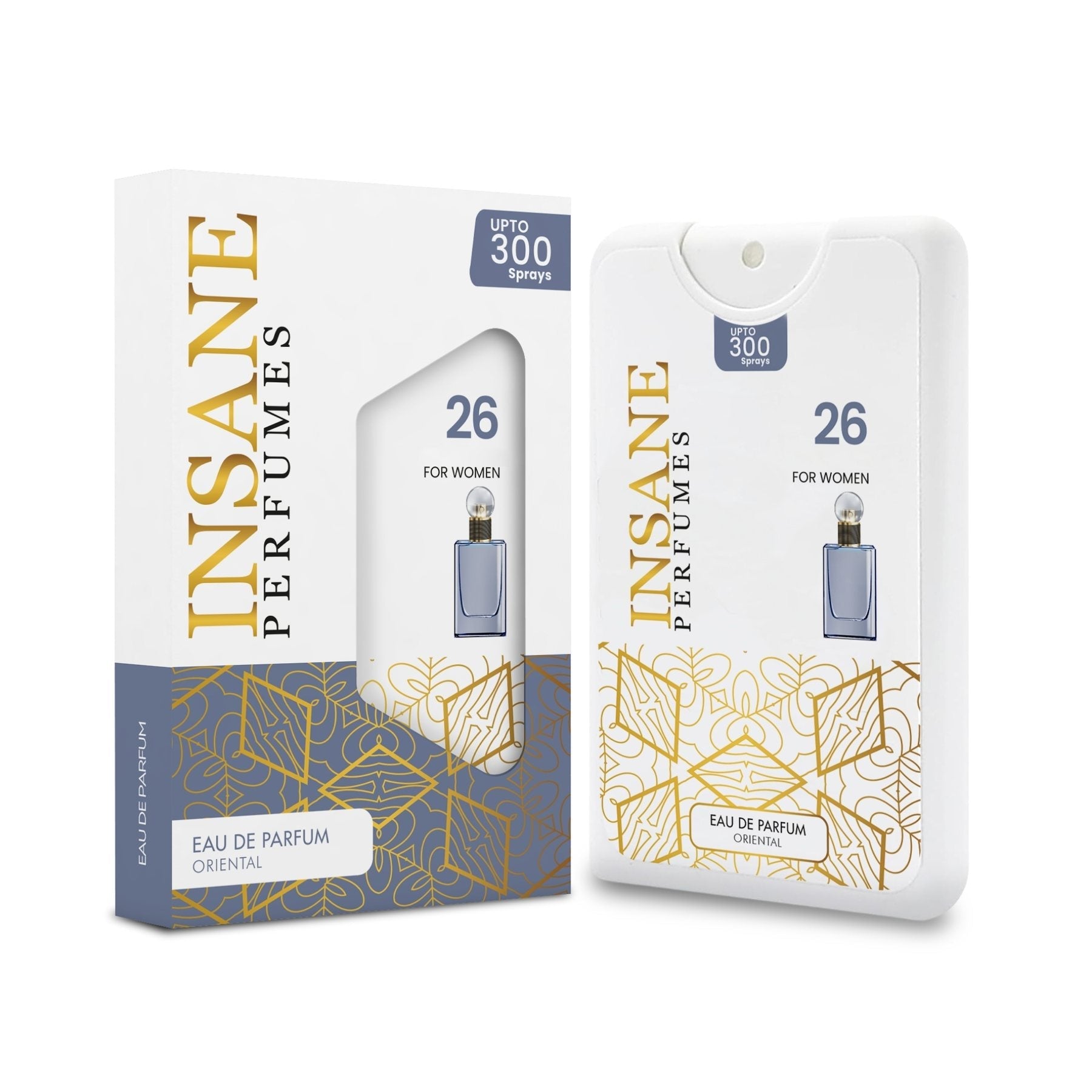 Insane Perfumes No.26 20ml pocket perfume spray and box, inspired by Good Girl