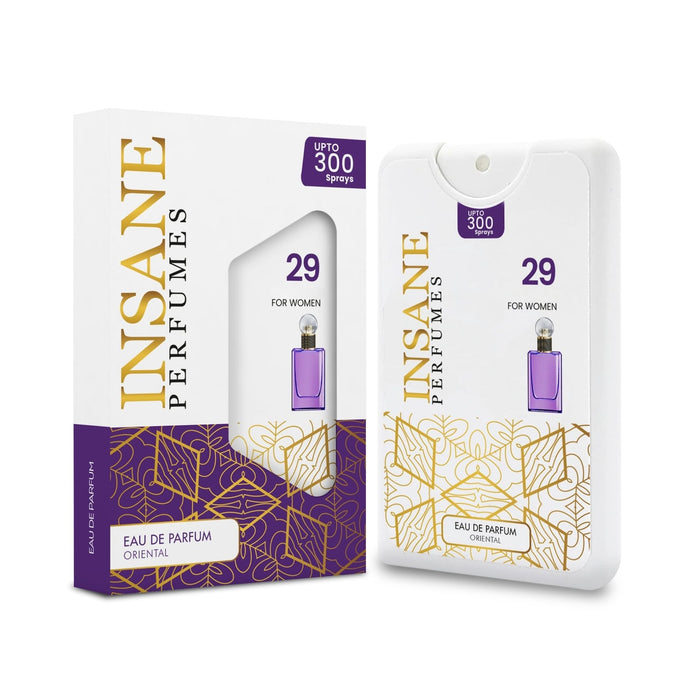 Insane Perfumes No.29 20ml pocket perfume spray and box, inspired by Alien