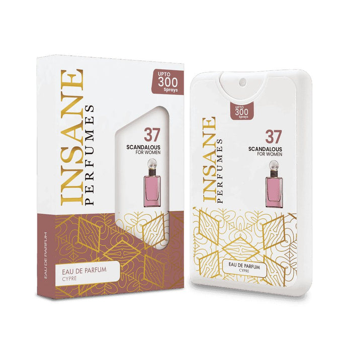 Insane Perfumes No.37 20ml pocket perfume spray and box, inspired by Scandal