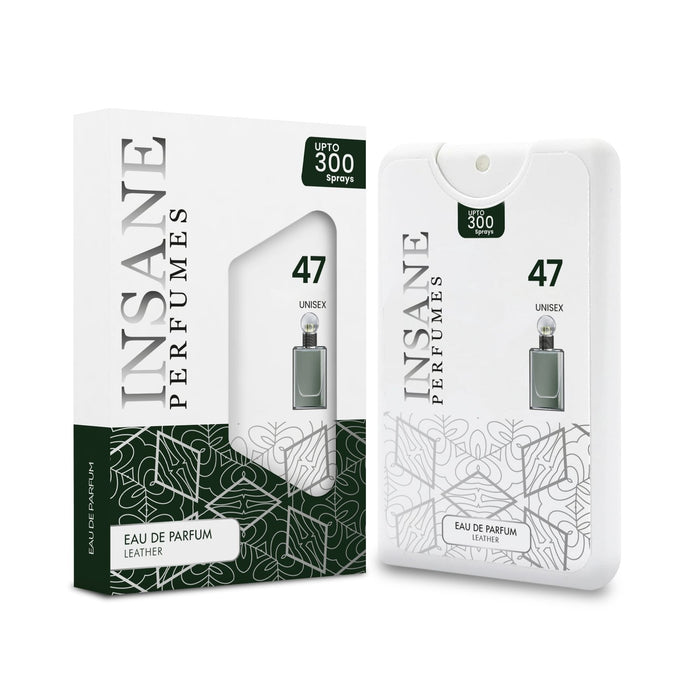 Insane Perfumes No.47 20ml pocket perfume spray and box, inspired by Fcking Fabulous